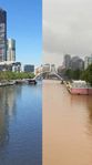 Before and after of the Yarra River
